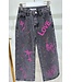 Denim Jeans Love Splatter - Grijs