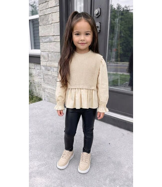 Gebreide Spencer Blouse - Beige