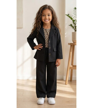 Blazer & Flared Pantalon - Zwart