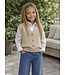 Gebreide Spencer met knopen  - Beige