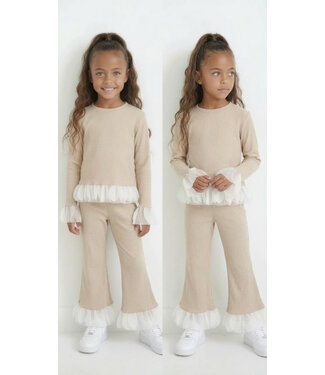 Tule peplum set - Beige