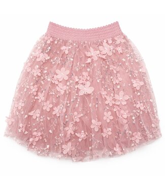 Rokje met bloemen - Roze