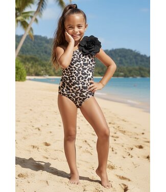Leopard Badpak met roos