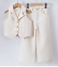 Gilet & Flared Pantalon - Beige