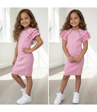 Button Dress - Roze