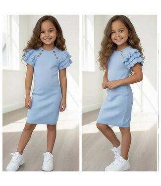 Button Dress - Blauw