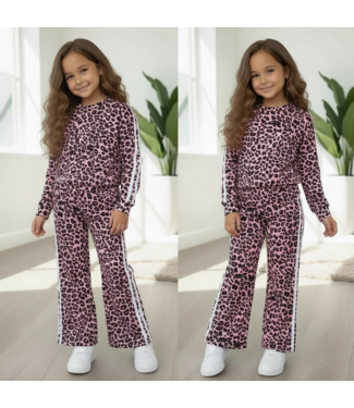 Leopard Joggingset - Roze