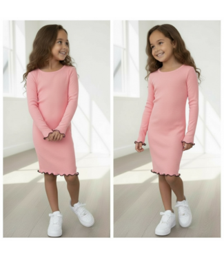 Rib Dress - Roze