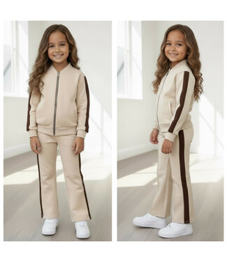 Vest & Flared Set - Beige