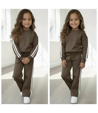 Stripe it up - Joggingset Marron (Verzenddatum 22 jan)
