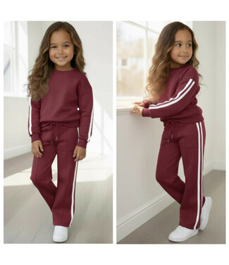 Stripe it up - Joggingset Bordeaux