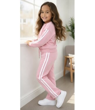 Stripe it up - Joggingset Licht Roze