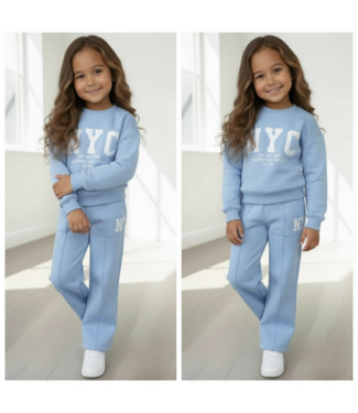 NYC - Joggingset Licht Blauw (Verzenddatum 22 jan)