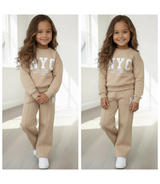 NYC - Joggingset Beige