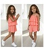 Plisse & Ruffle set - Coral
