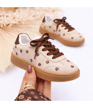 Flower sneakers - Beige/Bruin