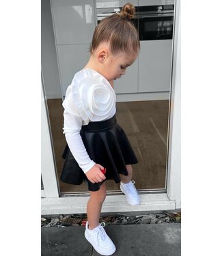 Draakjes en Boefjes Leatherlook rokje - Zwart