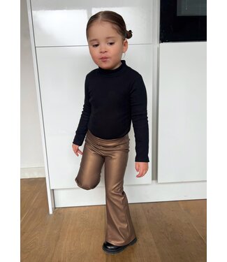 Draakjes en Boefjes Basic Flared Leatherlook Pants - Bronze