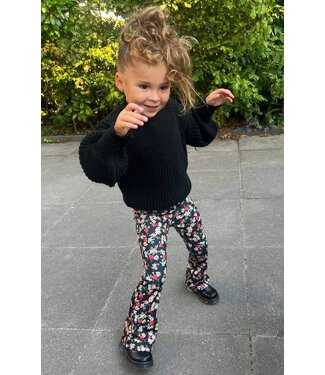 Draakjes en Boefjes Velvet Flared broek met bloemenprint