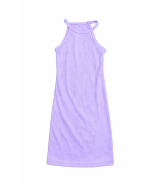 Rib jurkje paars
