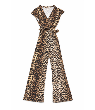 Flared jumpsuit - Leopard