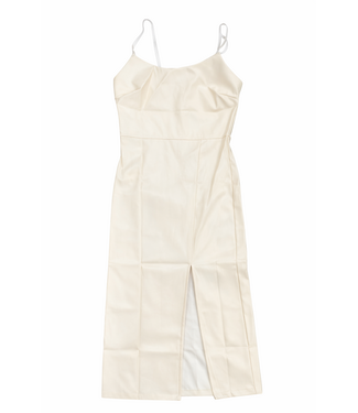 Leatherlook Dress - Beige