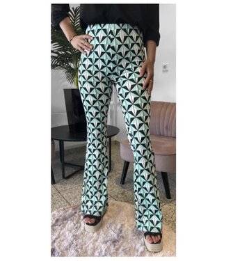 Flared broek - Mint