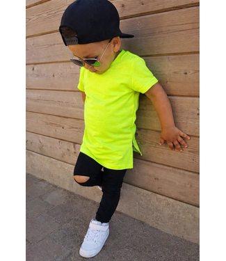 Zip it shirt - Neon geel