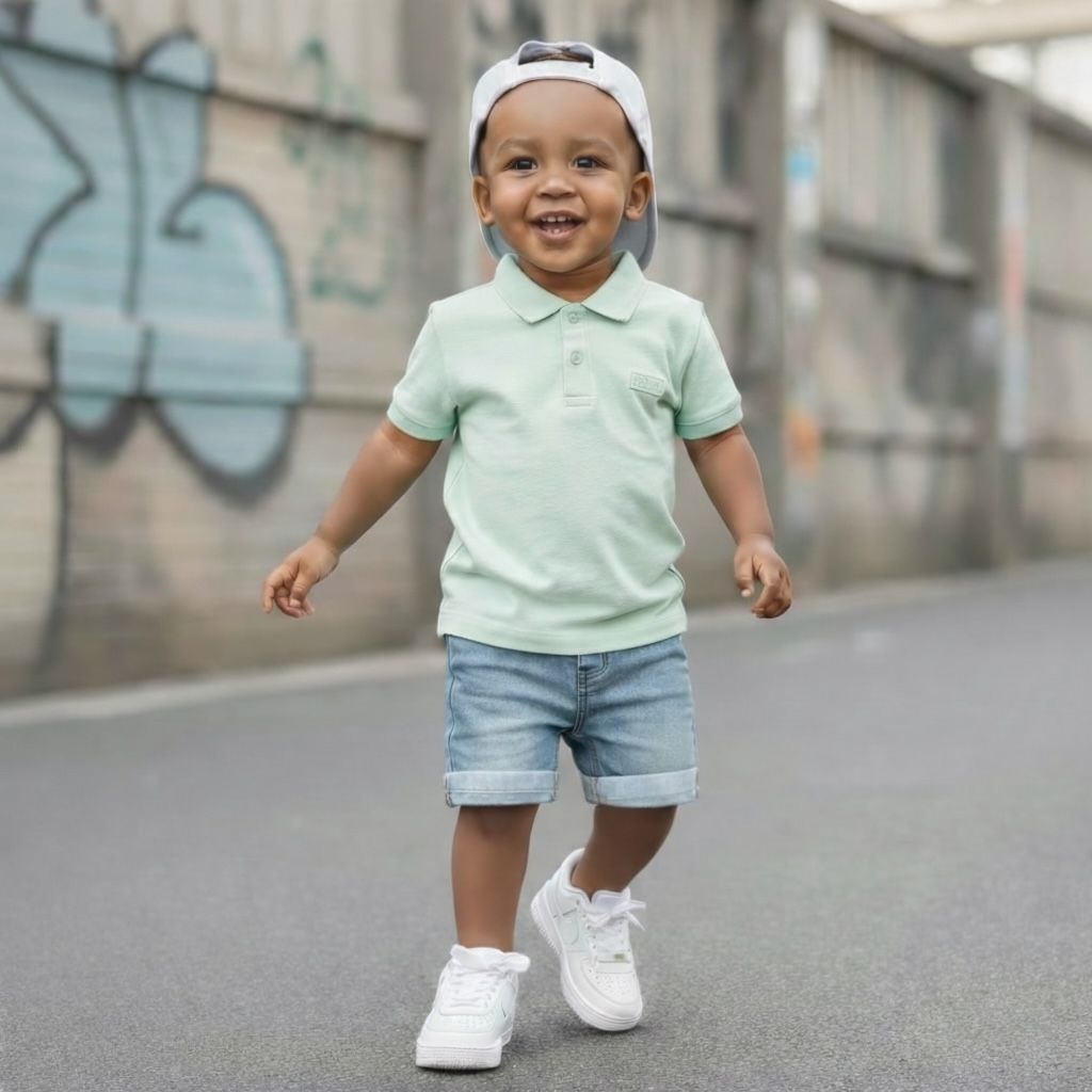 Polo T-Shirt - soft Mint (Verzenddatum 29 jan)