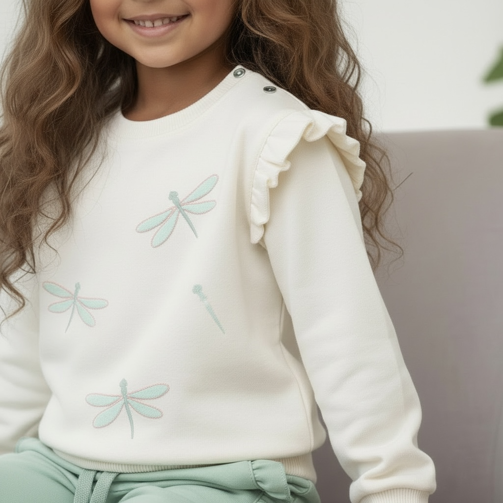 Sweater met libellenprint - Off White (Verzenddatum 24 jan)