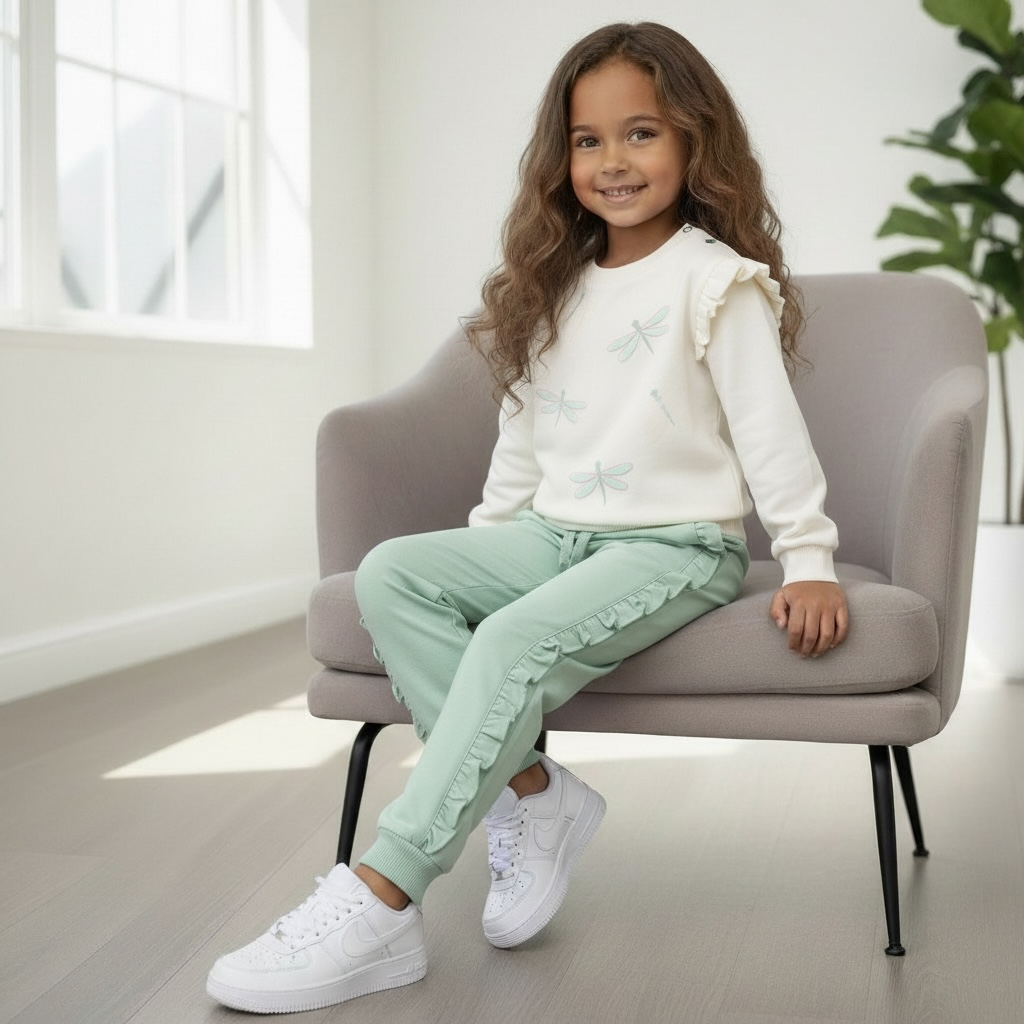 Joggingbroek met ruches - aQua Green (Verzenddatum 24 jan)