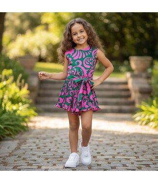 Draakjes en Boefjes Colour Jumpsuit - Fuchsia/Groen (Verzenddatum 29 Jan)