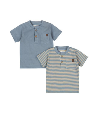 Dirkje  Rib T-Shirt - Blauw