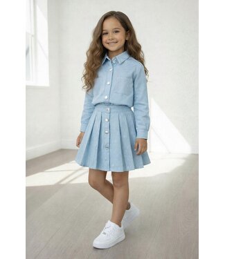 Denim skirt Set -Licht blauw
