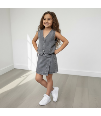 Denim skort Set - Grijs