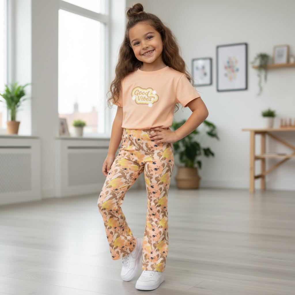 Flared Legging - Peach