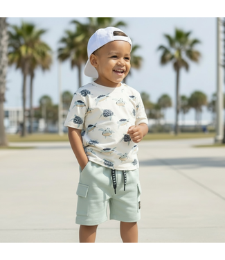 Dirkje  Korte joggingbroek - Soft Sage