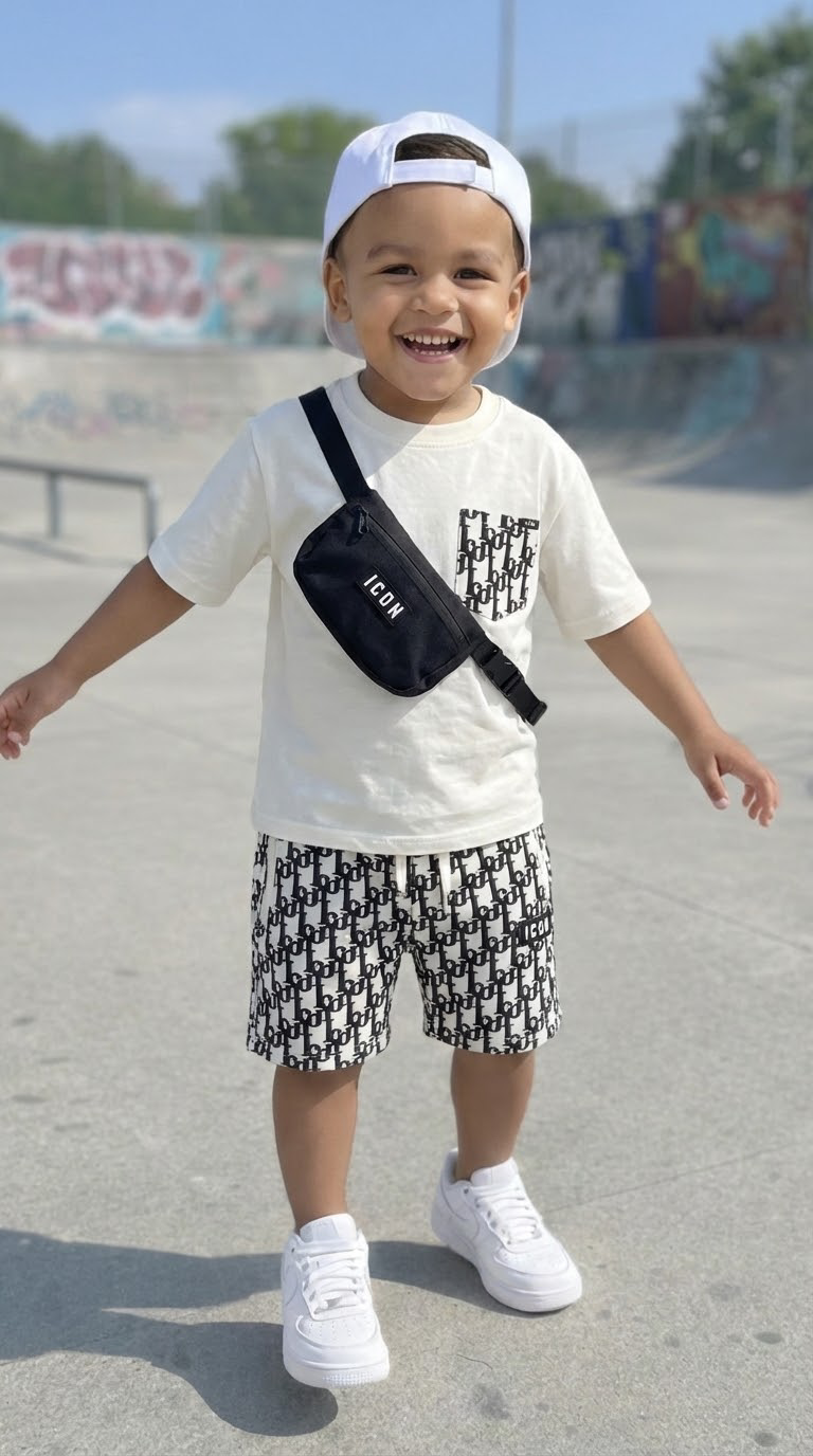 Icon Zomer Set (Met Tasje) - Zwart/wit