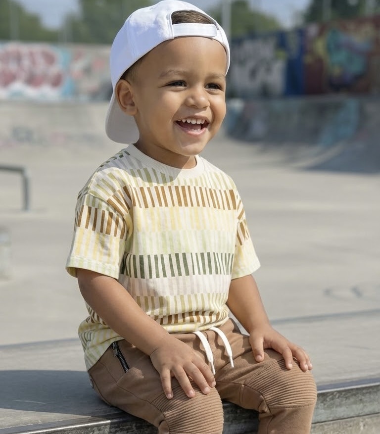 Stripe T-Shirt - Faded Green