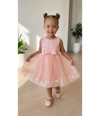 Prinsessen jurk - Zalm