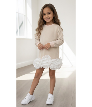 Big Flower Dress - Beige