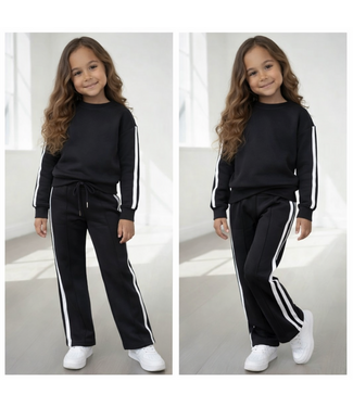 Stripe it up - Joggingset Zwart