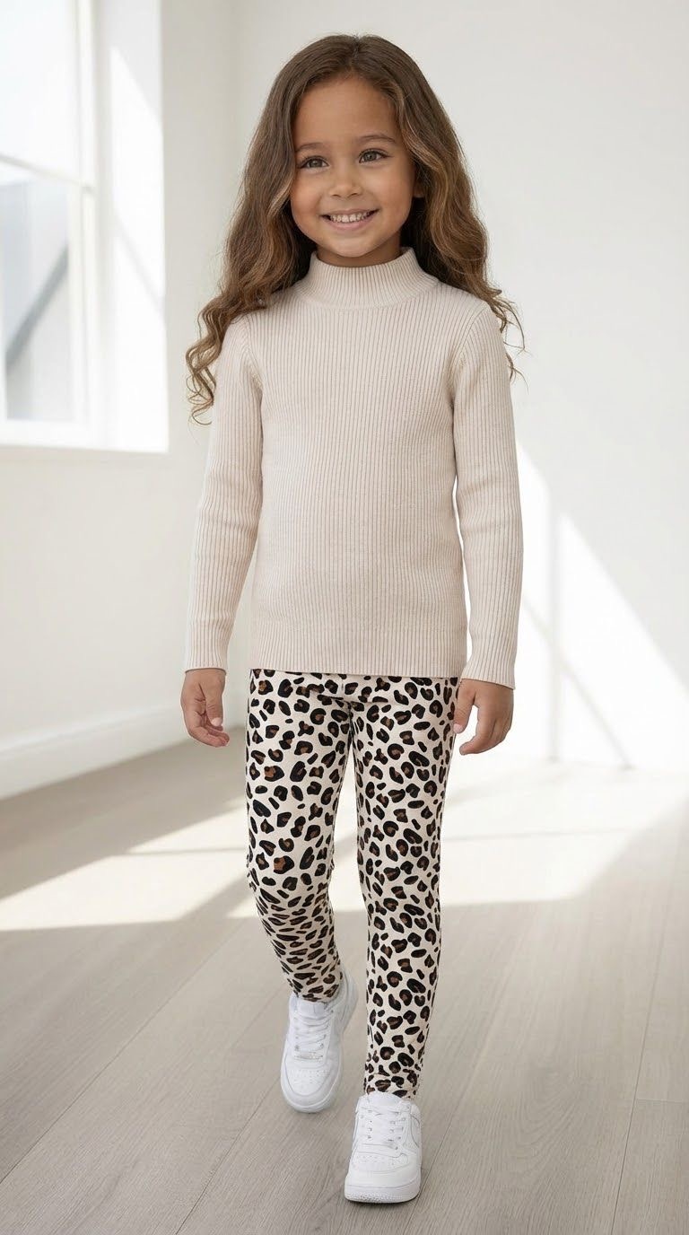 Leopard Tregging - Beige