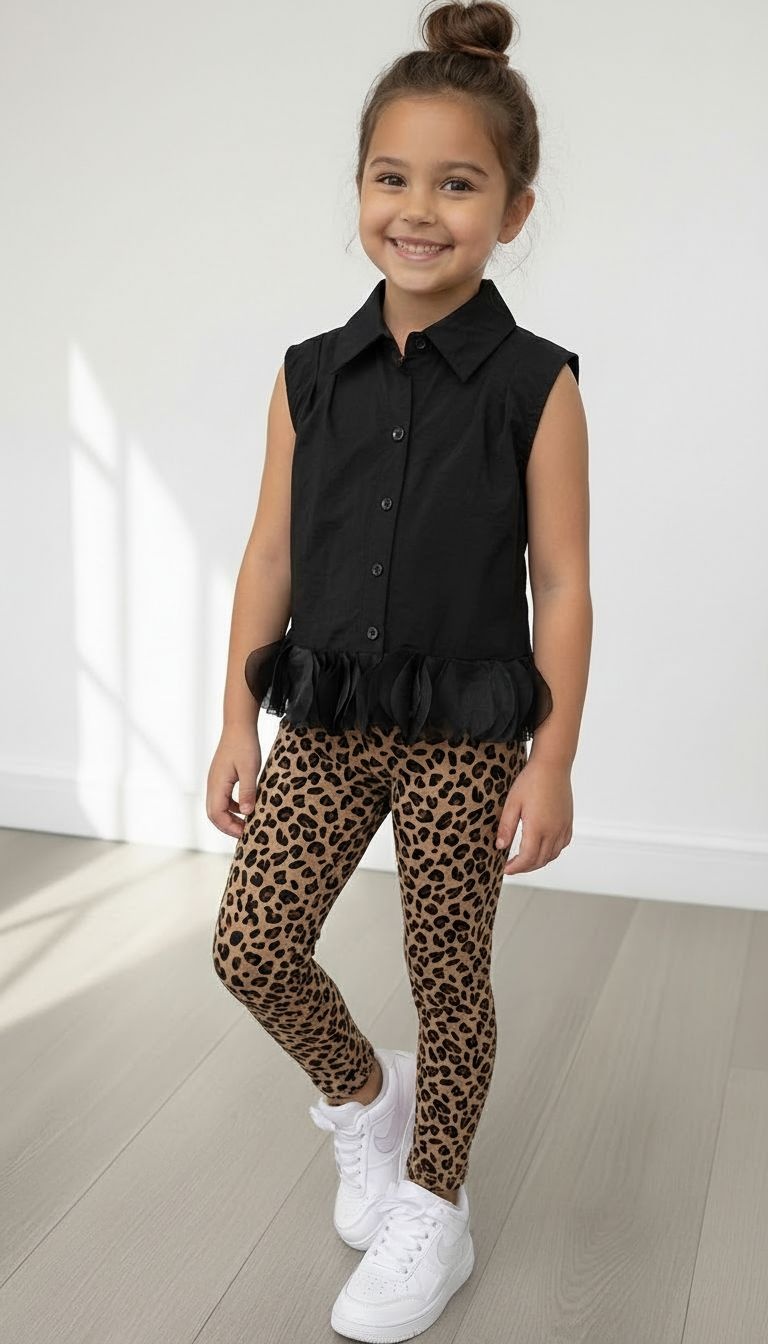 Peplum Blouse  - Zwart