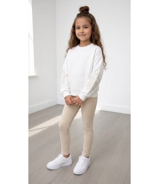 Flower Sweater - Wit