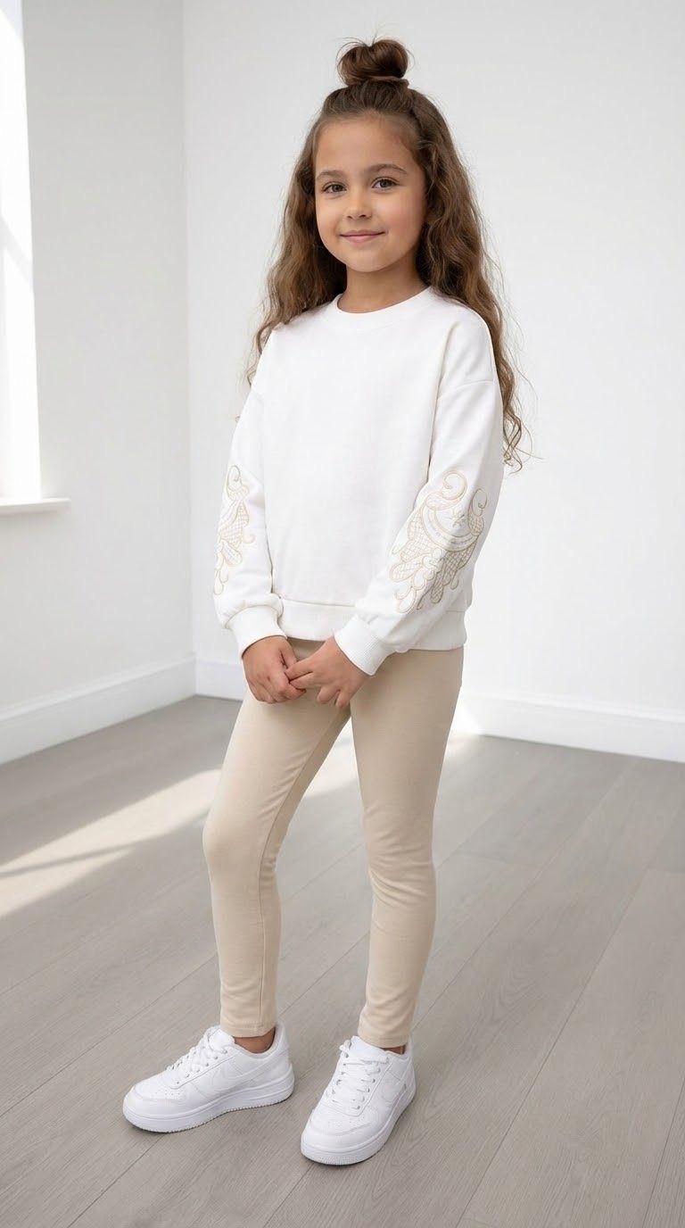 Flower Sweater - Wit