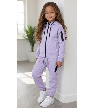 Comfy zip Joggingset - Lavendel