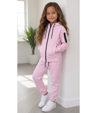 Comfy zip Joggingset - Roze