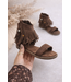 Boho Sandalen met franjes - Marron