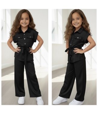 Gilet button set - Zwart